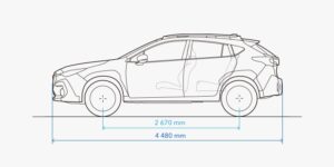 Subaru Crosstrek wymiary bok