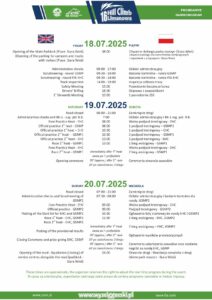 Harmonogram wyścigu Limanowa 2025